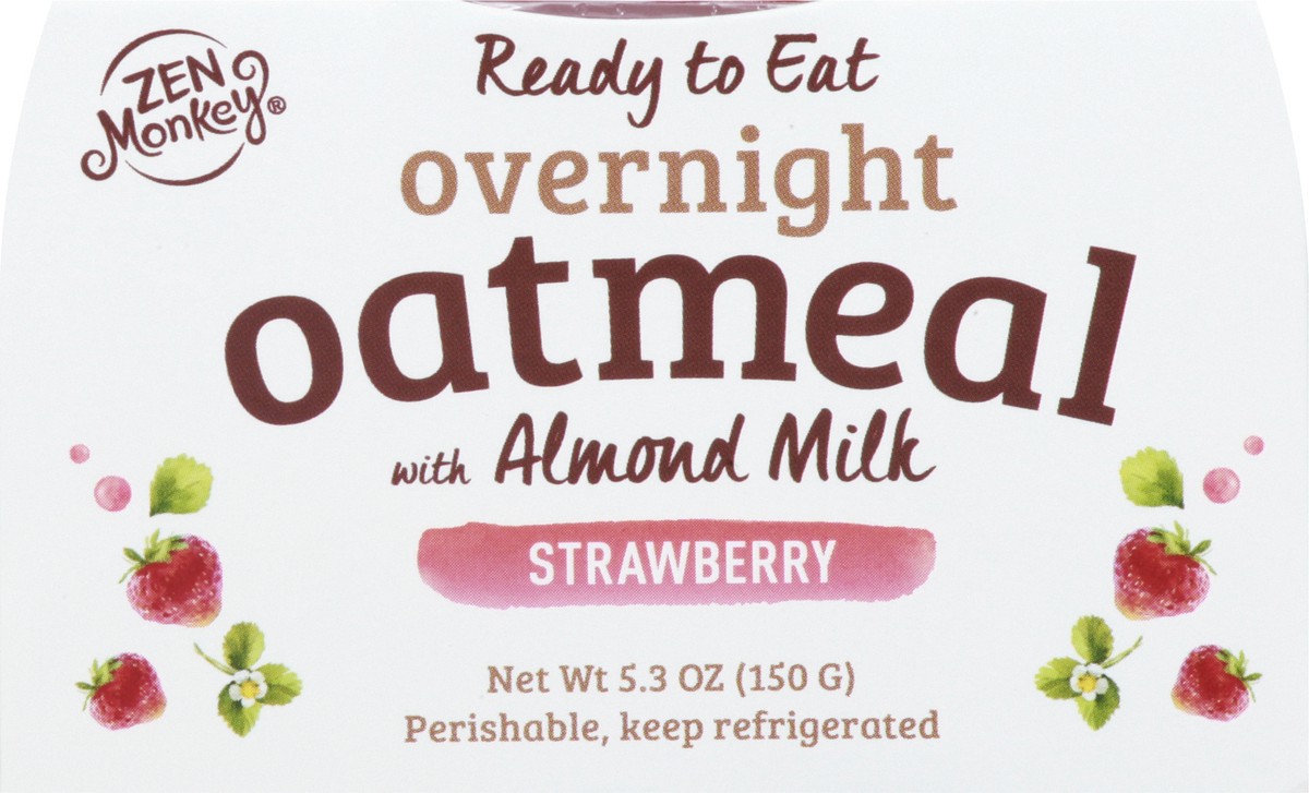 slide 12 of 12, Zen Monkey Overnight Strawberry Oatmeal with Almond Milk 5.3 oz, 5.3 oz