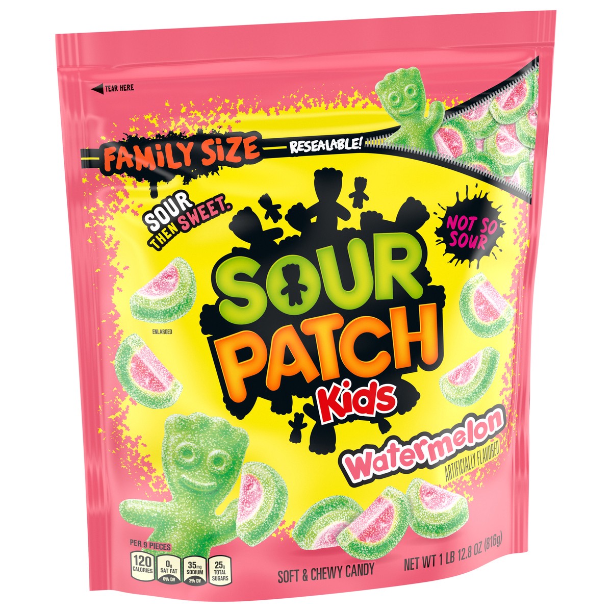 slide 2 of 9, Sour Patch Kids Sour Patch Watermelon Soft & Chewy Candy, 1.8 lb