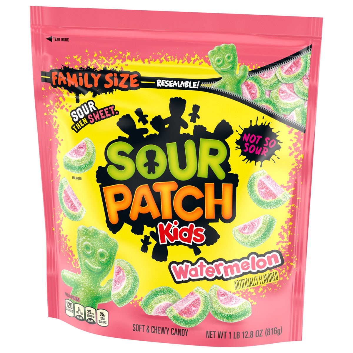 slide 3 of 9, Sour Patch Kids Sour Patch Watermelon Soft & Chewy Candy, 1.8 lb