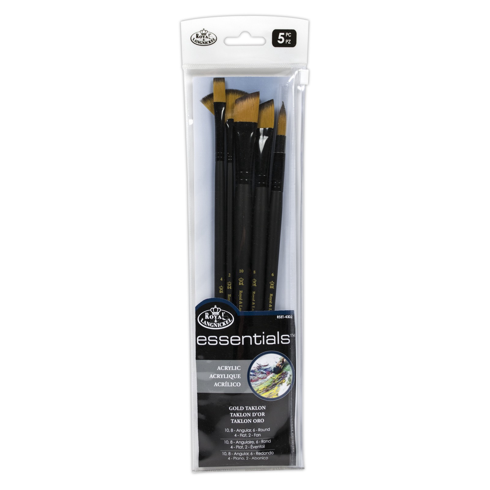 slide 2 of 3, Royal & Langnickel Essentials Brush Set, 1 ct