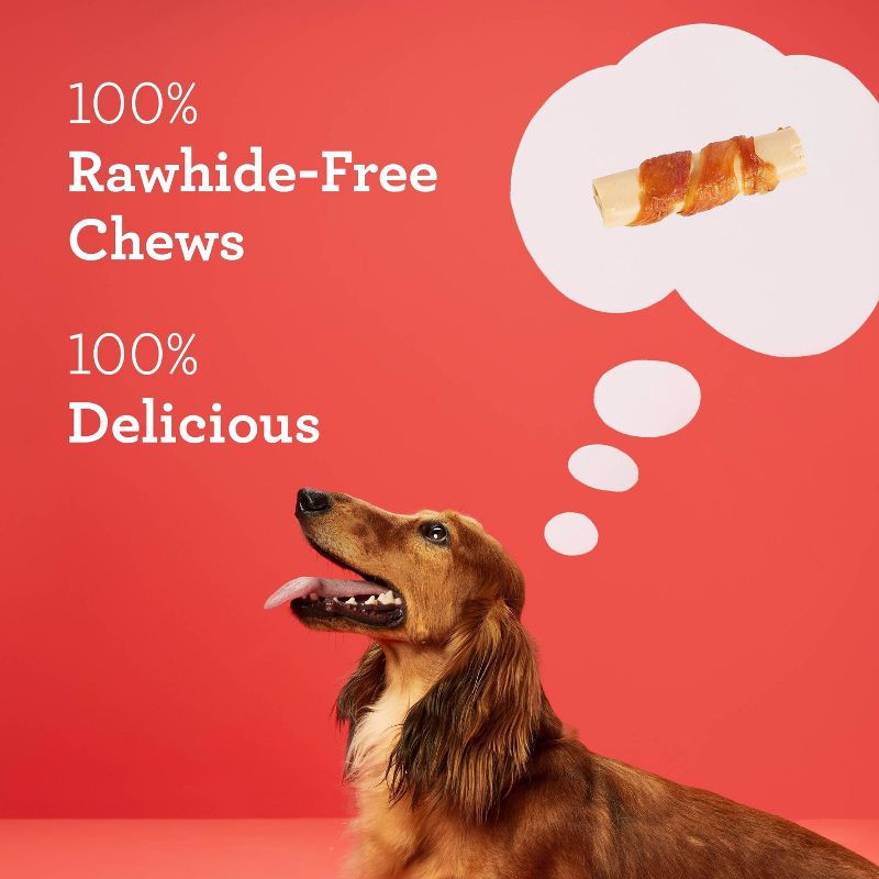 slide 5 of 10, DreamBone Rawhide Free Dog Chews Mini Real Chicken Wrapped Sticks with Vegetable Chews Dog Treats - 15pk, 15 ct