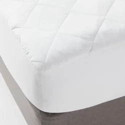 Twin Machine Washable Waterproof Quilted Mattress Pad White - Made By Design