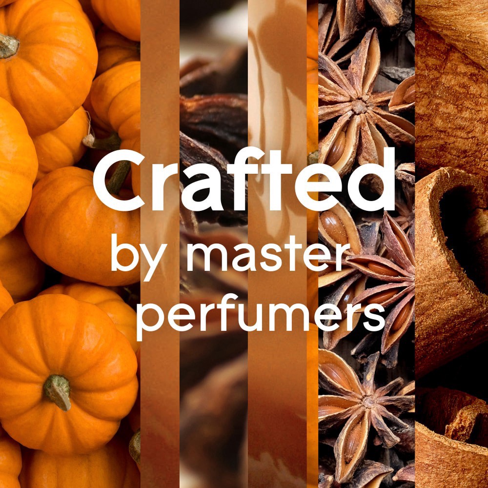 slide 4 of 6, Glade 1 Wick Scented Candle, Golden Pumpkin & Spice, Fragrance Infused with Essential Oils, 3.4 oz, 3.4 oz