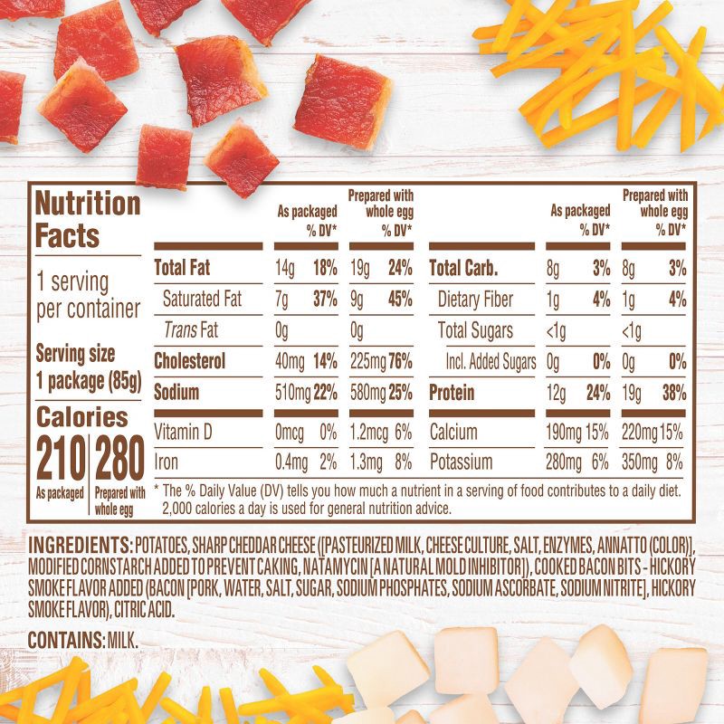 slide 3 of 9, Ore-Ida Just Crack an Egg Classic Breakfast Scramble Kit with Potatoes, Cheese, Bacon - 3oz, 3 oz