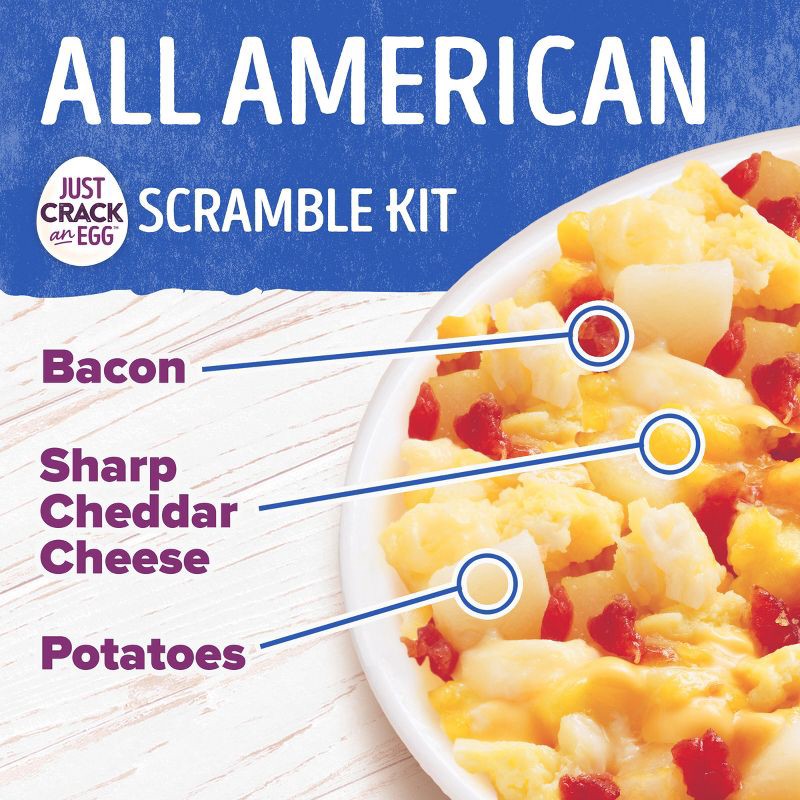 slide 5 of 9, Ore-Ida Just Crack an Egg Classic Breakfast Scramble Kit with Potatoes, Cheese, Bacon - 3oz, 3 oz