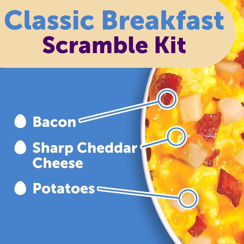 slide 6 of 9, Ore-Ida Just Crack an Egg Classic Breakfast Scramble Kit with Potatoes, Cheese, Bacon - 3oz, 3 oz