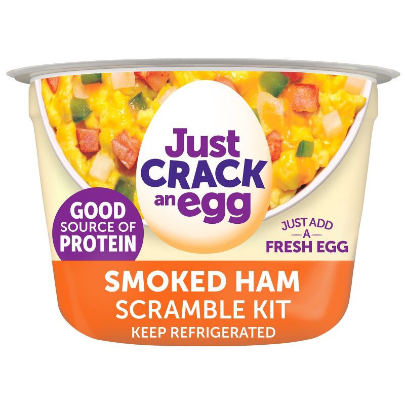 slide 1 of 9, Ore-Ida Just Crack an Egg Scramble Kit with Smoked Ham and Cheese - 3oz, 3 oz