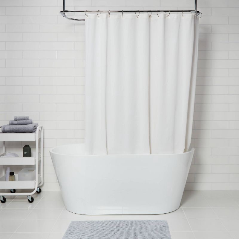 slide 2 of 4, Waterproof Fabric Heavy Weight Shower Liner White - Made By Design, 1 ct