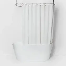 Waterproof Fabric Heavy Weight Shower Liner White - Made By Design™