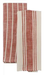 Dash of That Natural Stubbed Kitchen Towels - Terracotta