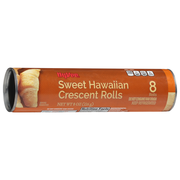 slide 1 of 1, Hy-Vee Crescent Rolls, Sweet Hawaiian 8Ct, 8 oz