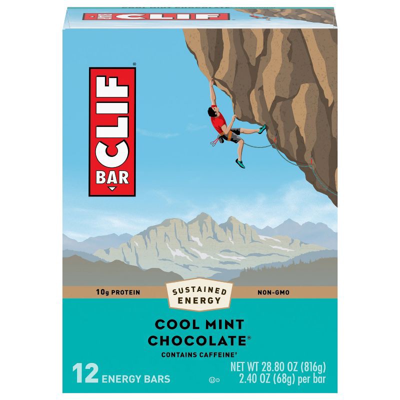 slide 2 of 5, CLIF Bar Cool Mint Chocolate Energy Bars - 12ct, 28.8 oz