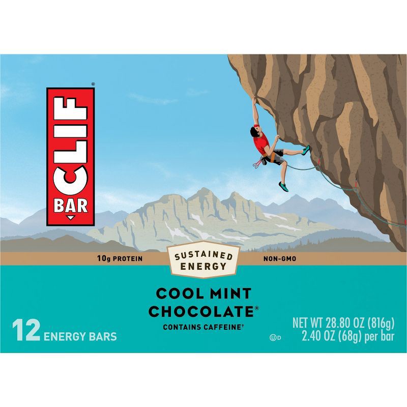 slide 5 of 7, CLIF Bar Cool Mint Chocolate Energy Bars - 12ct, 12 ct