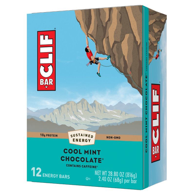 slide 1 of 7, CLIF Bar Cool Mint Chocolate Energy Bars - 12ct, 12 ct