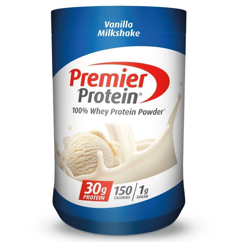 slide 2 of 7, Premier Protein 100% Whey Protein Powder - Vanilla Milkshake - 17 Serve, 1 ct