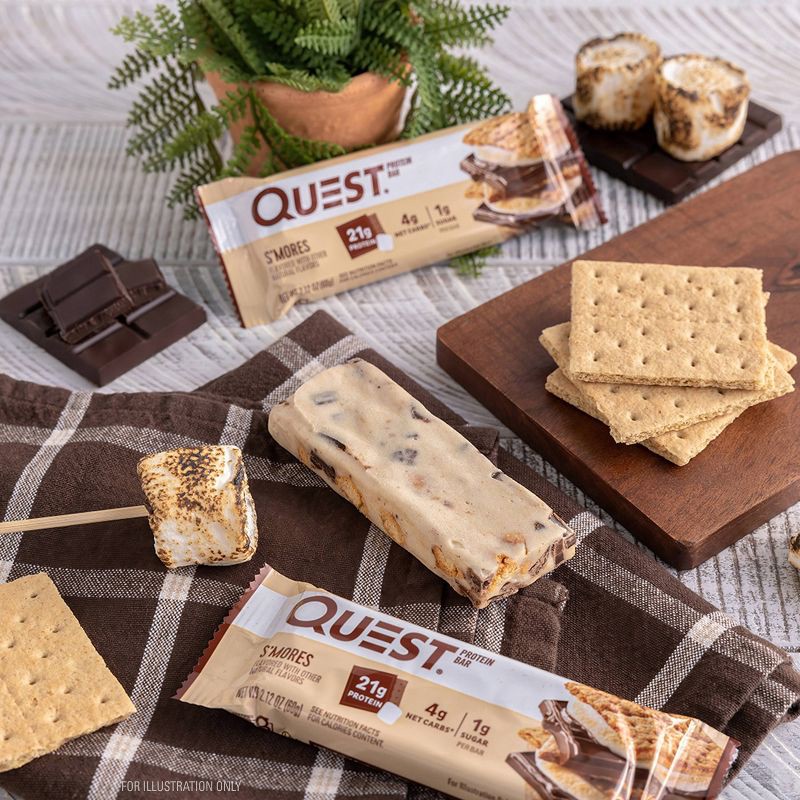 slide 2 of 7, Quest Nutrition 21g Protein Bar - S'mores - 12ct, 21 gram, 12 ct