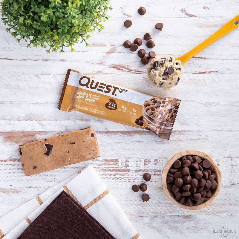 slide 2 of 7, Quest Nutrition Protein Bar - Chocolate Chip Cookie Dough - 12ct, 12 ct