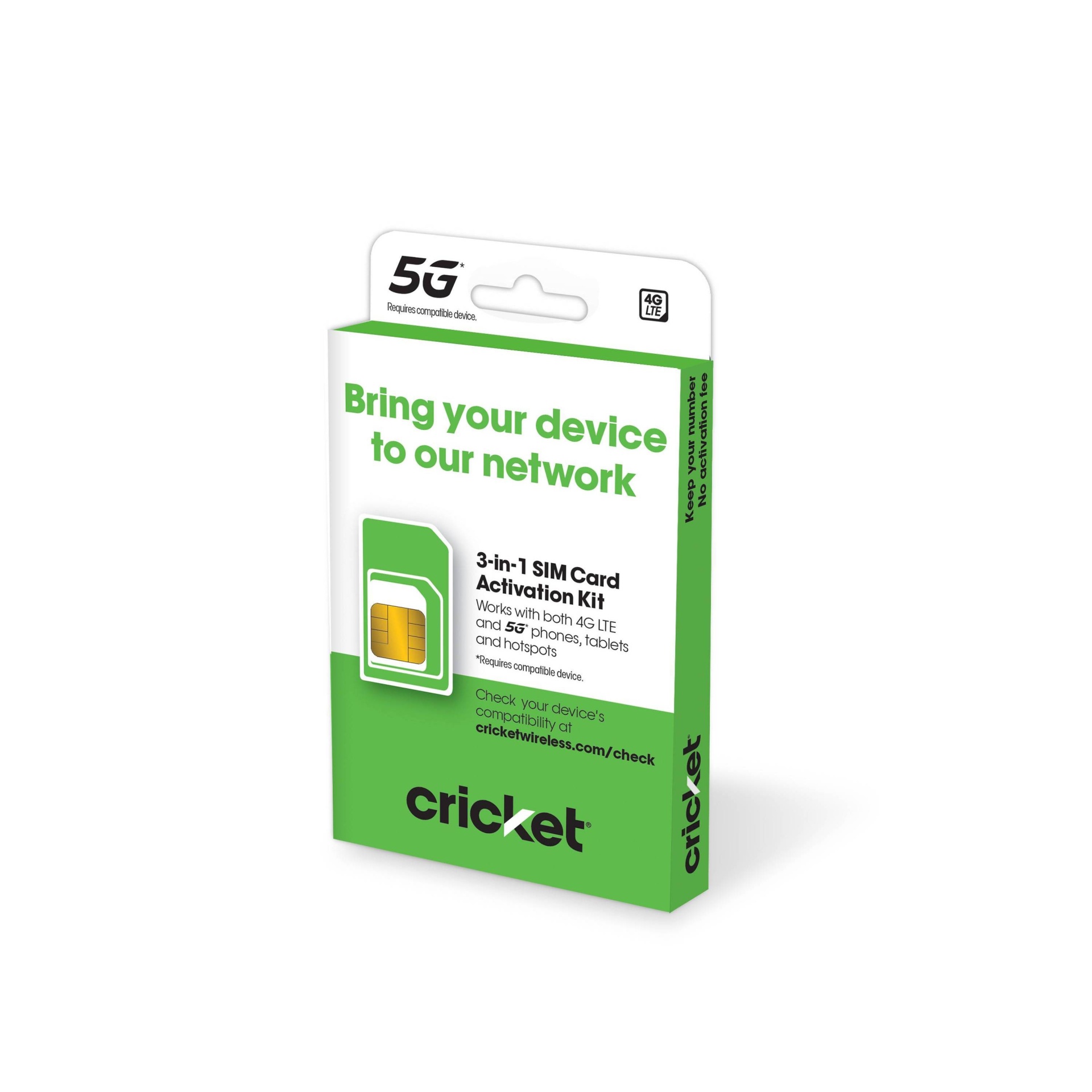 slide 1 of 7, Cricket Wireless Cricket BYOD SIM Kit, 1 ct
