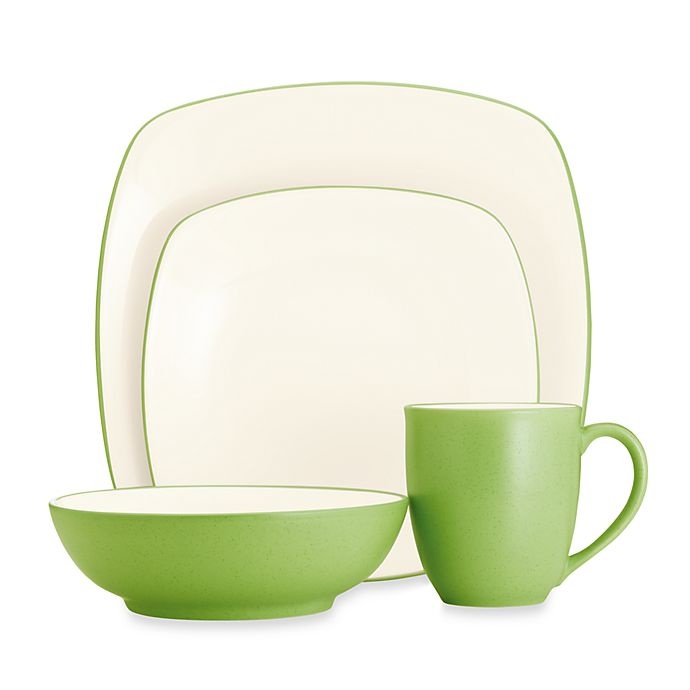 slide 1 of 2, Noritake Colorwave Square Place Setting - Apple, 4 ct