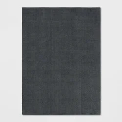 4'x5'6" Washable Solid Machine Tufted Accent Rug Gray - Threshold™: Skid-Resistant, Low Pile, OEKO-TEX Certified
