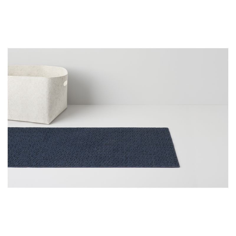 slide 4 of 4, 2'x7' Washable Solid Machine Tufted Runner Rug Blue - Threshold™, 1 ct