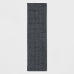 2'x7' Washable Solid Machine Tufted Runner Rug Gray - Threshold™: Skid-Resistant Indoor Carpet Runner, Low Pile