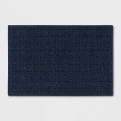 1'8"X2'6" Washable Solid Machine Tufted Accent Rug Blue - Threshold™