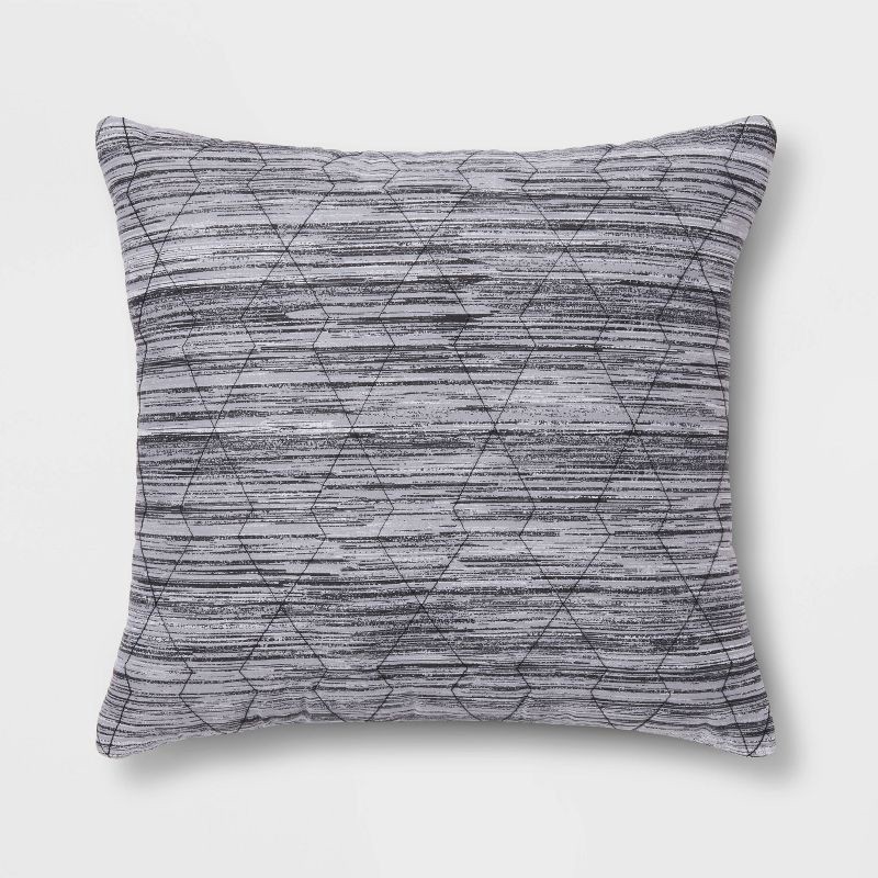 slide 6 of 7, 5pc Full/Queen Woven Diamond Stripe Comforter Set Cream/Black - Threshold™: Jacquard, OEKO-TEX Certified, 5 ct