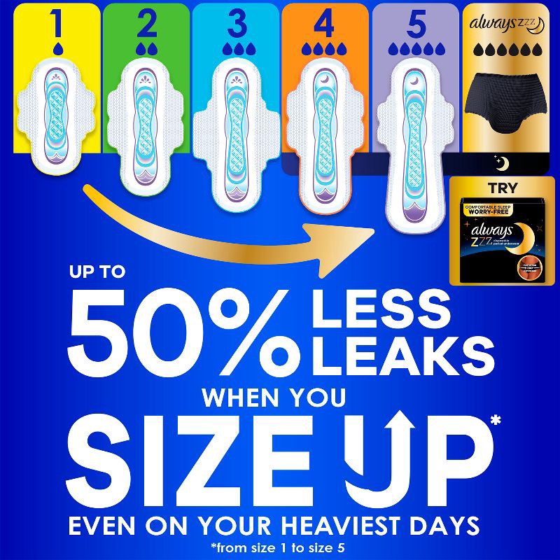 slide 6 of 13, Always Ultra Thin Pads Unscented with Wings - Regular Absorbency - Size 1 - 62ct, 1 x 62 ct