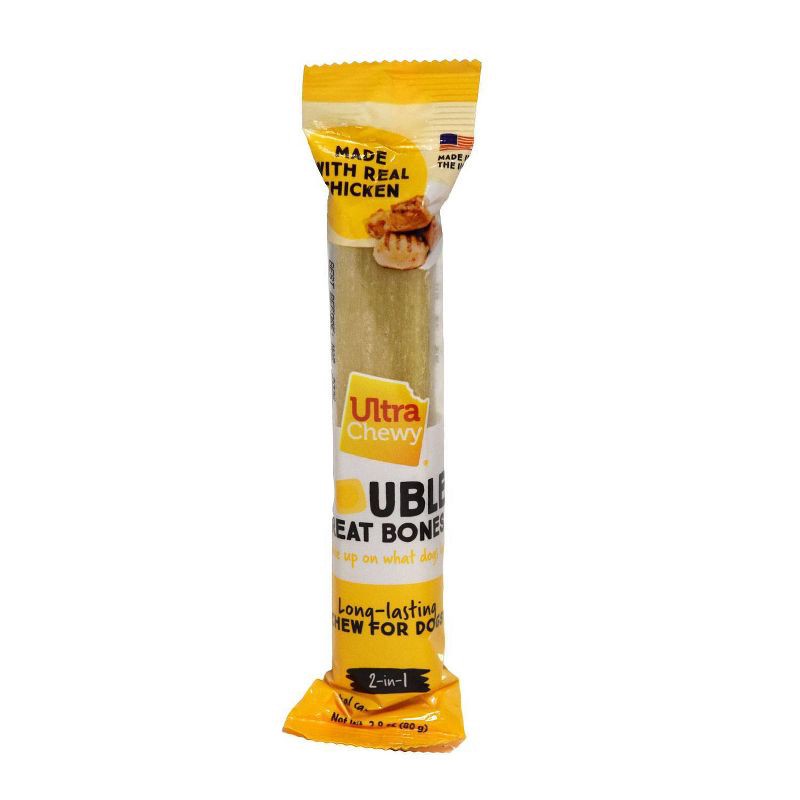 slide 1 of 4, Ultra Chewy Double Bones Chicken Flavor Single Dry Dental Dog Treats - 2.8oz, 2.8 oz