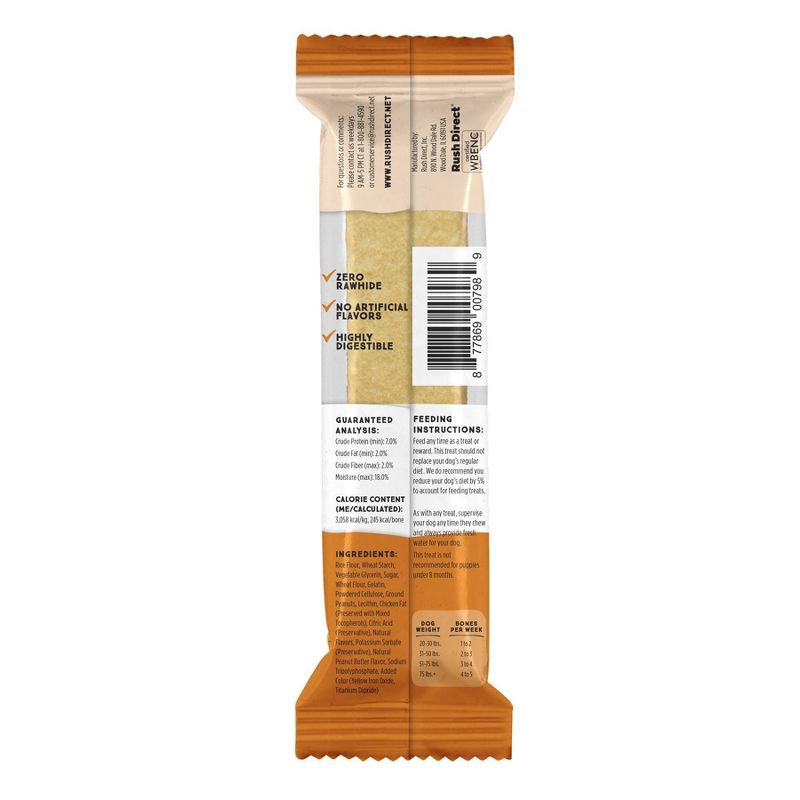 slide 2 of 5, Ultra Chewy Double Bones Peanut Butter Flavor Single Dry Dental Dog Treats - 2.8oz, 2.8 oz