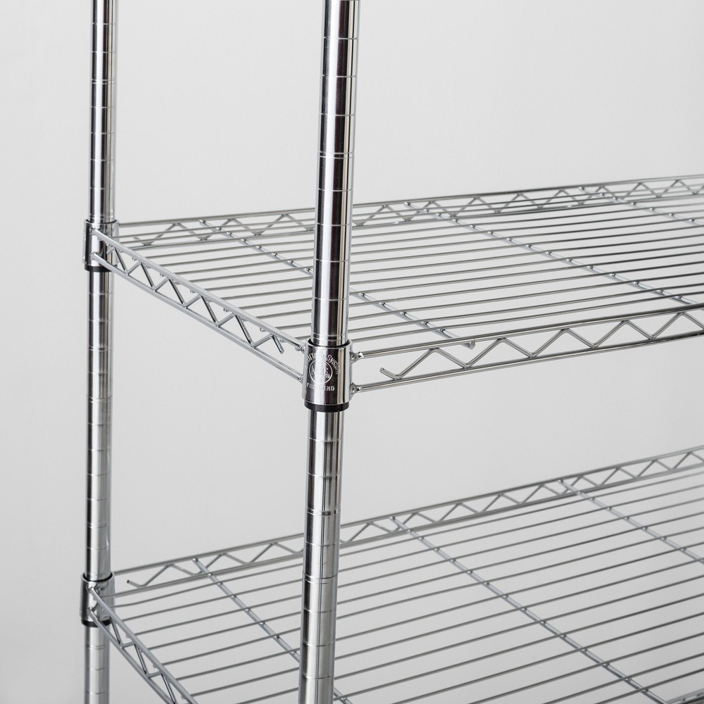 slide 3 of 4, 3 Tier Wide Wire Shelf Silver - Made By Design, 1 ct