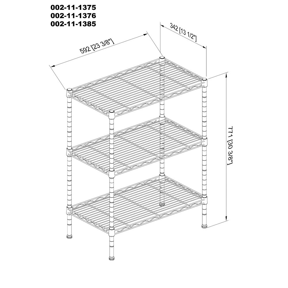 slide 5 of 5, 3 Tier Wire Shelf Black - Made By Design, 1 ct