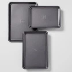 Set of 3 Non-Stick Cookie Sheets Carbon Steel - Made By Design
