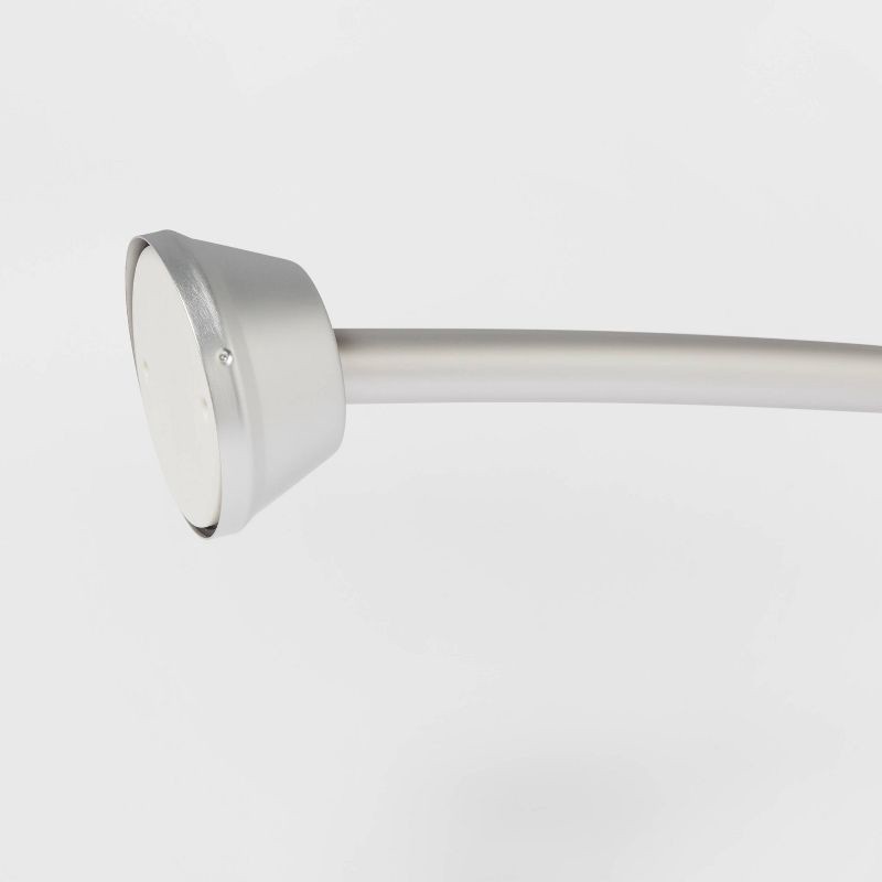 slide 4 of 4, 72" Tapered End Cap Curved Aluminum Shower Curtain Rod Tension or Permanent Mount - Made By Design™, 1 ct