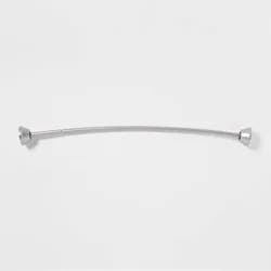 72" Tapered End Cap Curved Aluminum Shower Curtain Rod Tension or Permanent Mount - Threshold™: Neo Angle Compatible, Adjustable Fit