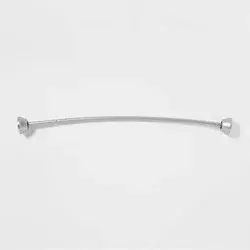 72" Tapered End Cap Curved Aluminum Shower Curtain Rod Tension or Permanent Mount - Made By Design™
