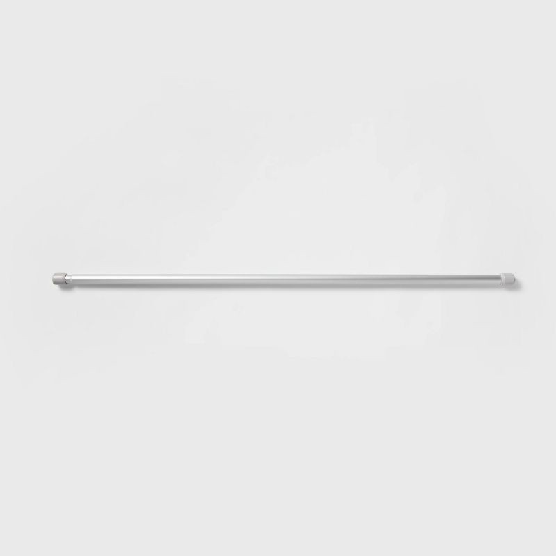 slide 1 of 4, 86" Rustproof Basic Tension Aluminum Shower Curtain Rod - Threshold™, 1 ct