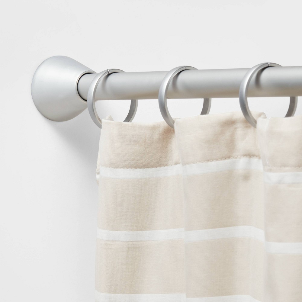 86" Tapered Finial Tension Aluminum Shower Curtain Rod Made By Design