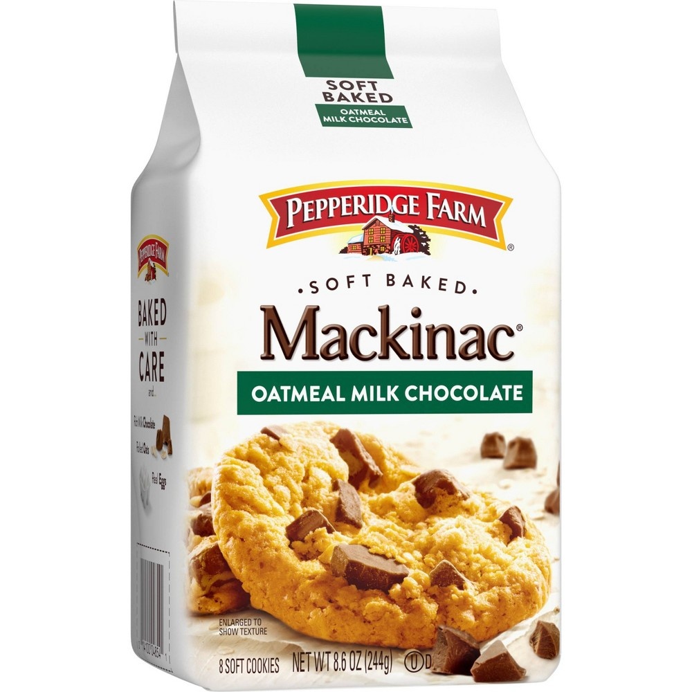 slide 4 of 7, Pepperidge Farm Mackinac Soft Baked Oatmeal Milk Chocolate Cookies, 8.6 oz