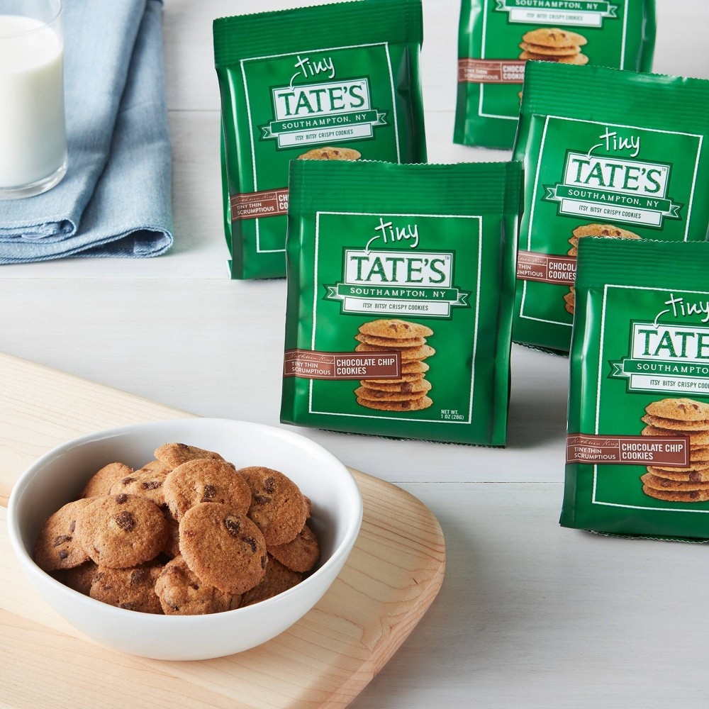 slide 5 of 10, Tate's Bake Shop Tate's Tiny Thin Scrumptious Chocolate Chip Cookies - 1oz, 1 oz