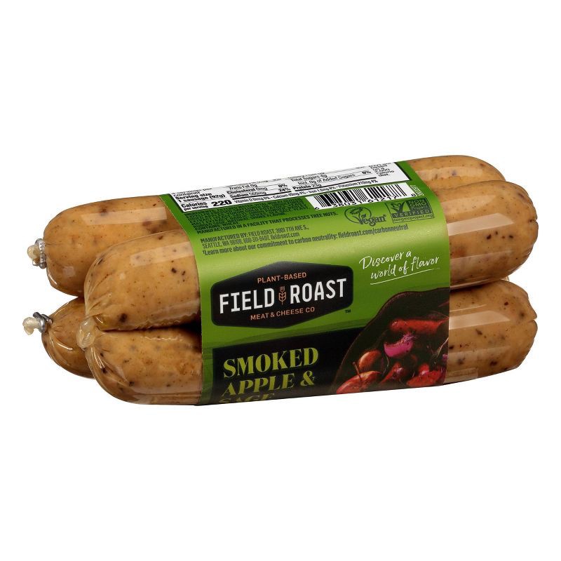 slide 2 of 3, Original Field Roast Field Roast Vegan Smoked Apple & Sage Plant Based Sausages - 12.95oz/4ct, 12.95 oz, 4 ct