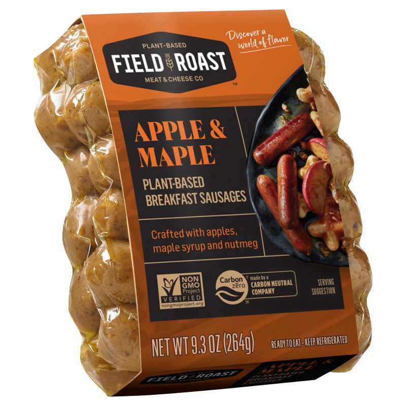 slide 3 of 4, Original Field Roast Field Roast Apple & Maple Plant Based Vegan Breakfast Sausage - 9.3oz/12ct, 9.3 oz, 12 ct
