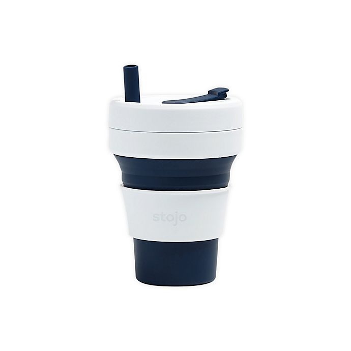 slide 1 of 2, Stojo Biggie Travel Mug - Indigo, 1 ct