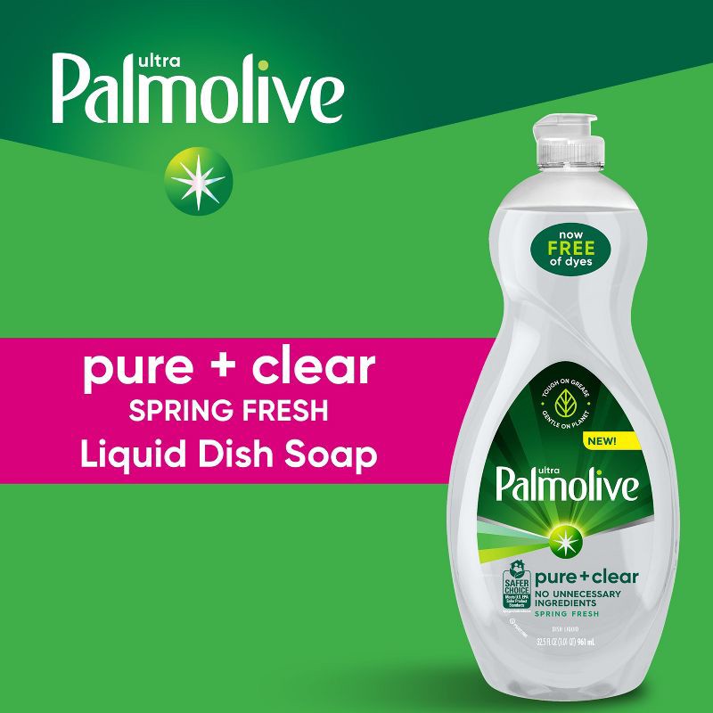 slide 3 of 9, Palmolive Ultra Pure + Clear Liquid Dish Soap - 65 fl oz/2ct, 65 fl oz, 2 ct