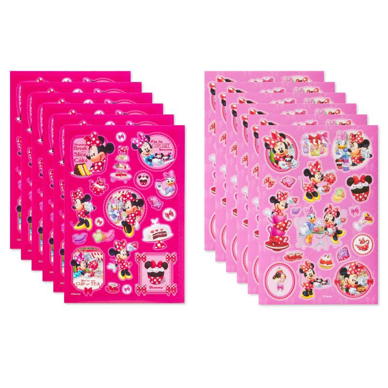 slide 2 of 3, Carlton Cards Disney 240ct 12 Sheets Minnie Mouse Boxed Stickers For Kids' Cakes and Cupcakes, 240 ct, 12 sheets