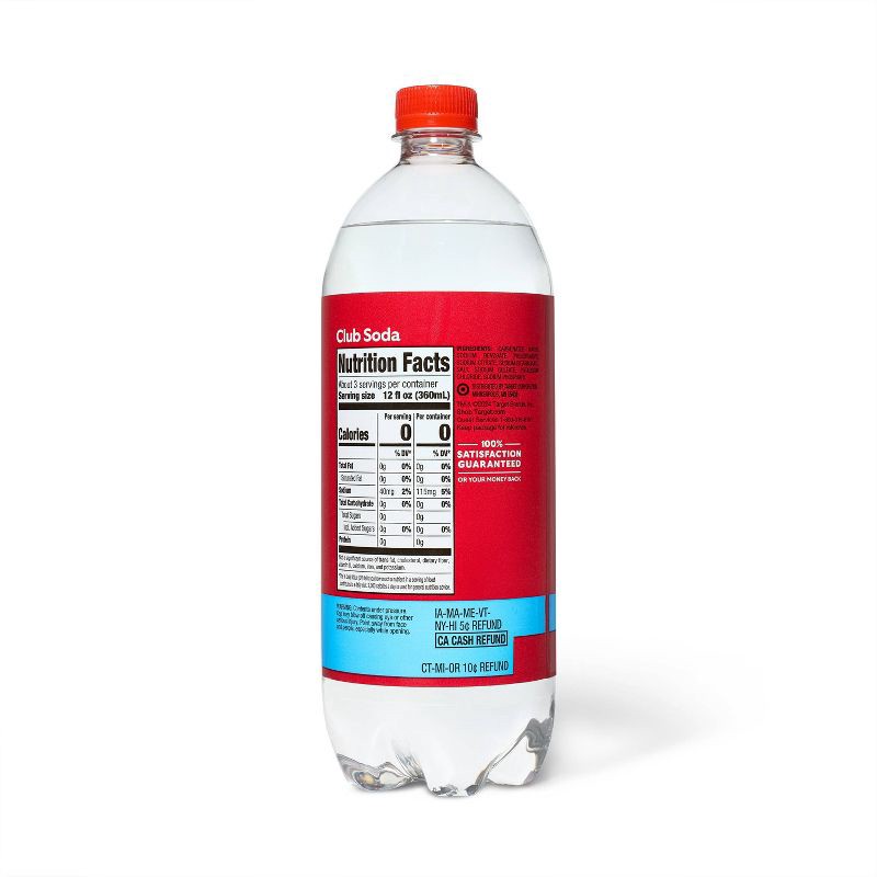 slide 2 of 3, Club Soda - 1L Bottle - Market Pantry™, 1 liter