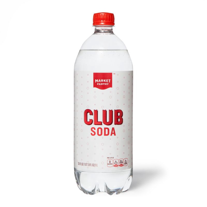 slide 1 of 1, Club Soda - 1L Bottle - Market Pantry™, 1 liter