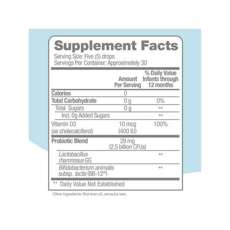 slide 3 of 8, Culturelle Baby Immune + Digestive Support Probiotic Drops for Infants & Newborns - 0.3 fl oz, 0.3 fl oz