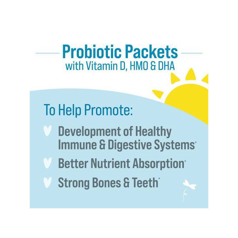 slide 5 of 8, Culturelle Baby Healthy Development Probiotic Vitamin D, HMO & DHA Packets - 30ct, 30 ct